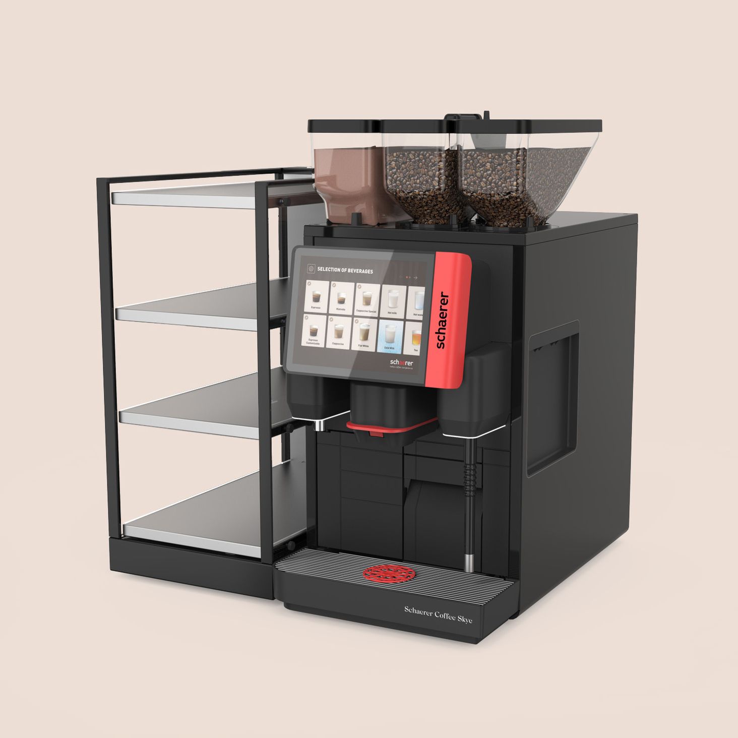 Schaerer Coffee Skye coffee machine with a small cup warmer unit