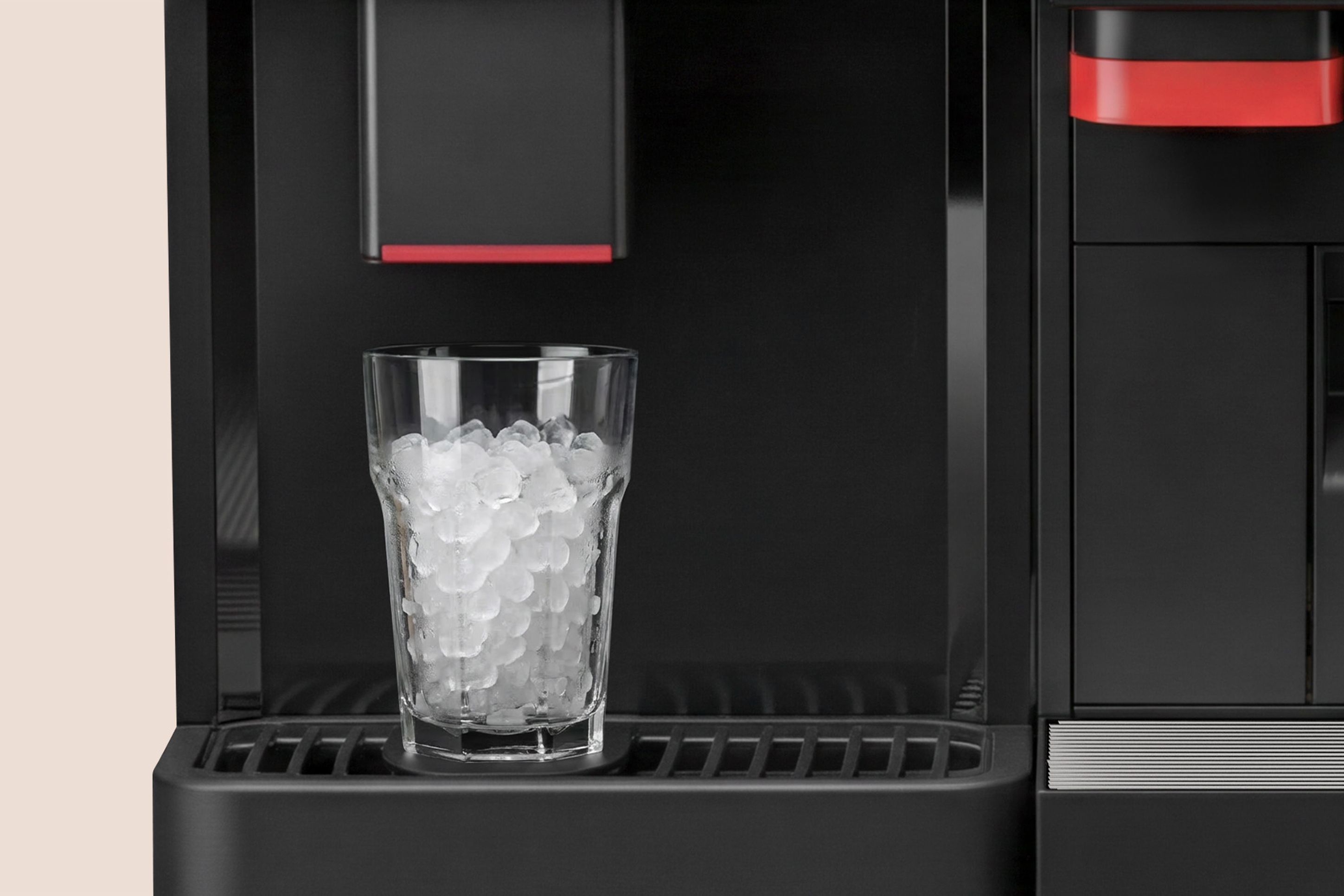 Ice dispensing close-up